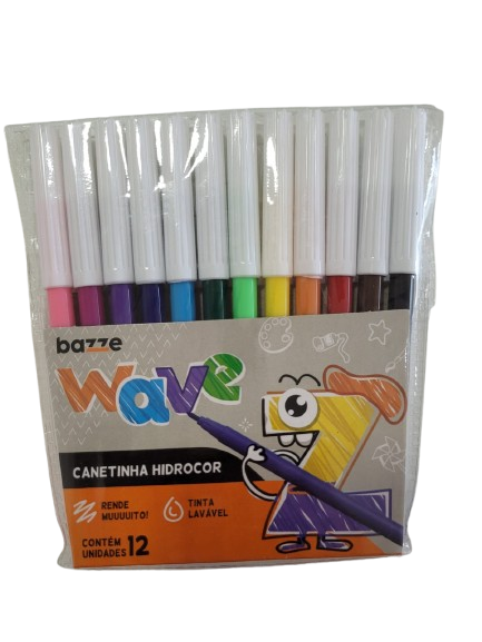 Canetinha Hidrocor Bazze Wave 12 cores